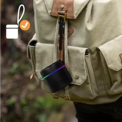 Mini Enceinte Bluetooth, Son Extra-Bass 5W Et LED Multicolore, Akashi - Noir -Musique recherchée. spik aka bk 8