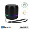 Mini Enceinte Bluetooth, Son Extra-Bass 5W Et LED Multicolore, Akashi - Noir -Musique recherchée. spik aka bk r 2
