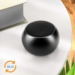 Mini Enceinte Sans Fil En Aluminium, Son De Qualité 3W, Ultra-Compacte Avec Dragonne - Noir -Musique recherchée. spik alu bk 4