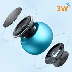 Mini Enceinte Sans Fil En Aluminium, Son De Qualité 3W, Ultra-Compacte Avec Dragonne - Bleu -Musique recherchée. spik alu bl 3