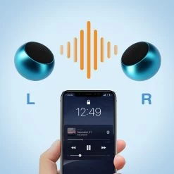Mini Enceinte Sans Fil En Aluminium, Son De Qualité 3W, Ultra-Compacte Avec Dragonne - Bleu -Musique recherchée. spik alu bl 5