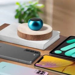 Mini Enceinte Sans Fil En Aluminium, Son De Qualité 3W, Ultra-Compacte Avec Dragonne - Bleu -Musique recherchée. spik alu bl 7