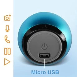 Mini Enceinte Sans Fil En Aluminium, Son De Qualité 3W, Ultra-Compacte Avec Dragonne - Bleu -Musique recherchée. spik alu bl 8