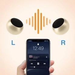 Mini Enceinte Sans Fil En Aluminium, Son De Qualité 3W, Ultra-Compacte Avec Dragonne - Doré -Musique recherchée. spik alu gd 5