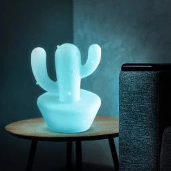 Enceinte Bluetooth Lumineuse Cactus 15W, Intensité Réglable Et Autonomie 8h, Bigben -Musique recherchée. spik big cactus 2