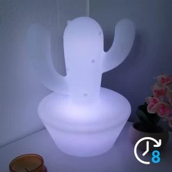 Enceinte Bluetooth Lumineuse Cactus 15W, Intensité Réglable Et Autonomie 8h, Bigben -Musique recherchée. spik big cactus 6
