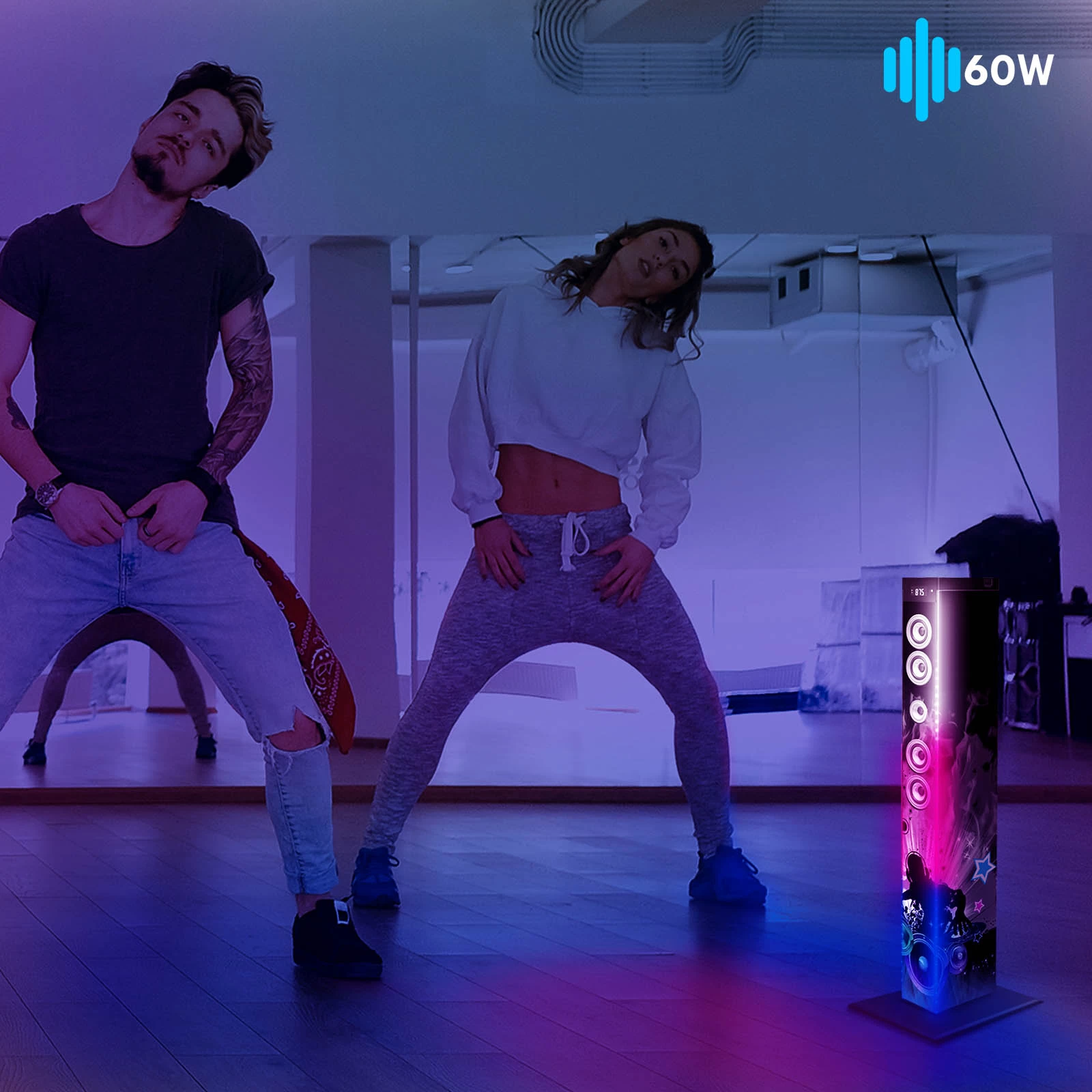 Enceinte Bluetooth Lumineuse Bigben 60W - Tour Multimédia DJ Light 6 Enceinte Bluetooth Lumineuse Bigben 60W - Tour Multimédia DJ Light – Image 4