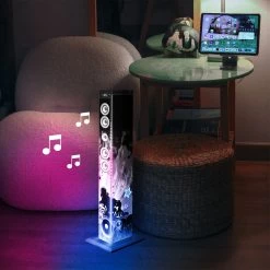 Enceinte Bluetooth Lumineuse Bigben 60W - Tour Multimédia DJ Light 15 Enceinte Bluetooth Lumineuse Bigben 60W - Tour Multimédia DJ Light -Musique recherchée. spik big dj 5