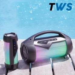 Enceinte Bluetooth Lumineuse 20W, Certifiée IP54 Et Autonomie 3H, Bigben Party BT Mini -Musique recherchée. spik big ipmin 6