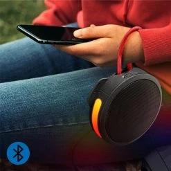 Enceinte Bluetooth Lumineuse Ultra-compacte, Portable Et Certifiée IP54, Bigben Party Nano - Noir -Musique recherchée. spik big nano bk 8