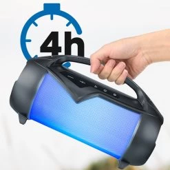 Enceinte Bluetooth Lumineuse, Puissance 50W Et Étanche IP54, Bigben Party BT Lite - Noir -Musique recherchée. spik big partylte 2