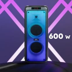 Enceinte Bluetooth Lumineuse 600W Avec 2x Microphones Et Télécommande, Fonction Enregistrement, Bigben -Musique recherchée. spik big partyxl 2