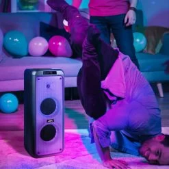 Enceinte Bluetooth Lumineuse 600W Avec 2x Microphones Et Télécommande, Fonction Enregistrement, Bigben -Musique recherchée. spik big partyxl 3