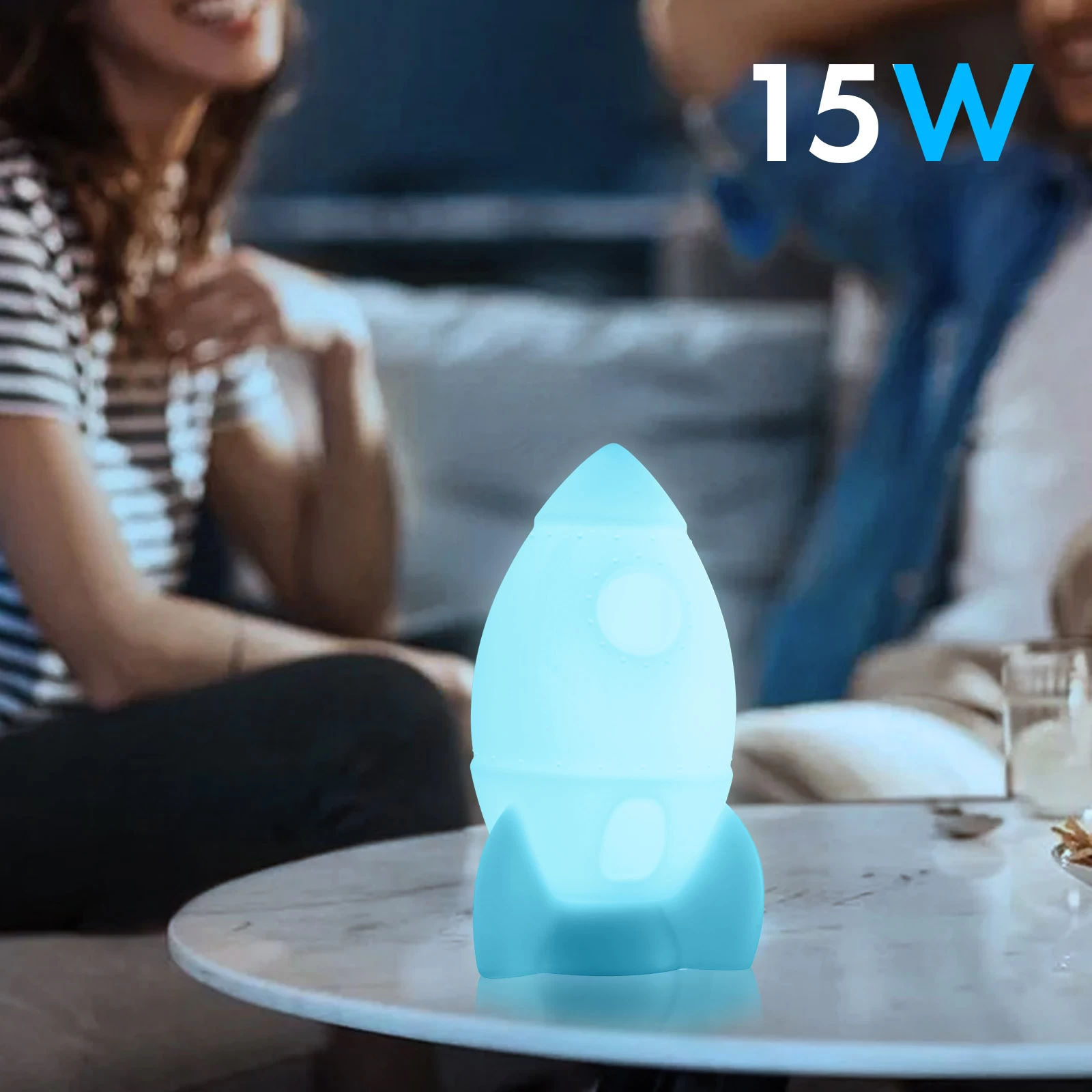 Enceinte Bluetooth Lumineuse Fusée 15W, Intensité Réglable Et Autonomie 8h, Bigben 4 Enceinte Bluetooth Lumineuse Fusée 15W, Intensité Réglable Et Autonomie 8h, Bigben – Image 2