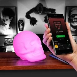 Enceinte Bluetooth Lumineuse Crâne 15W, Intensité Réglable Et Autonomie 8h, Bigben -Musique recherchée. spik big skull 3