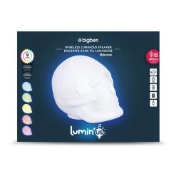 Enceinte Bluetooth Lumineuse Crâne 15W, Intensité Réglable Et Autonomie 8h, Bigben -Musique recherchée. spik big skull 9 2