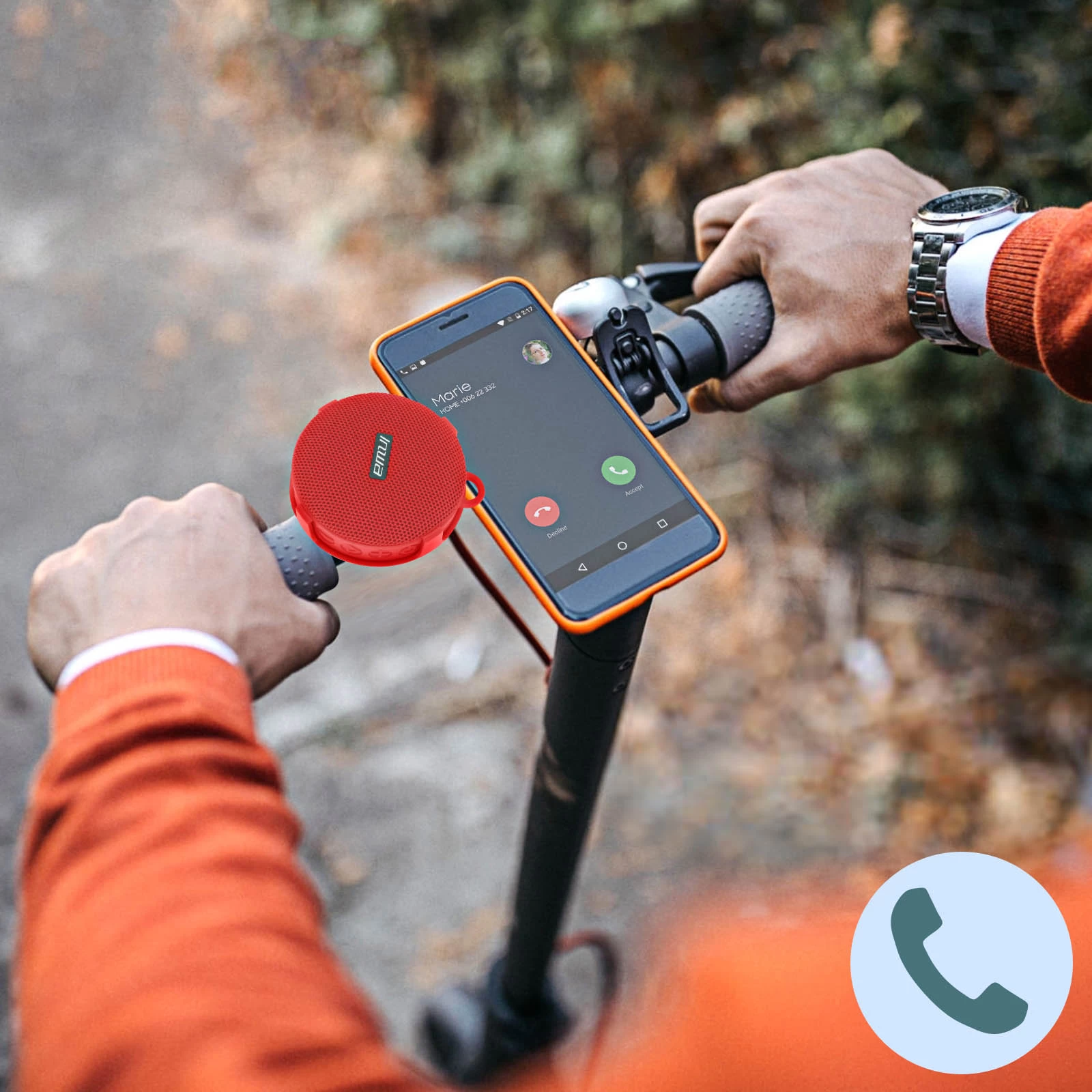 Enceinte Bluetooth Vélo / Haut-parleur Sport Sans-fil Étanche IPX7 - Rouge 12 Enceinte Bluetooth Vélo / Haut-parleur Sport Sans-fil Étanche IPX7 - Rouge – Image 10