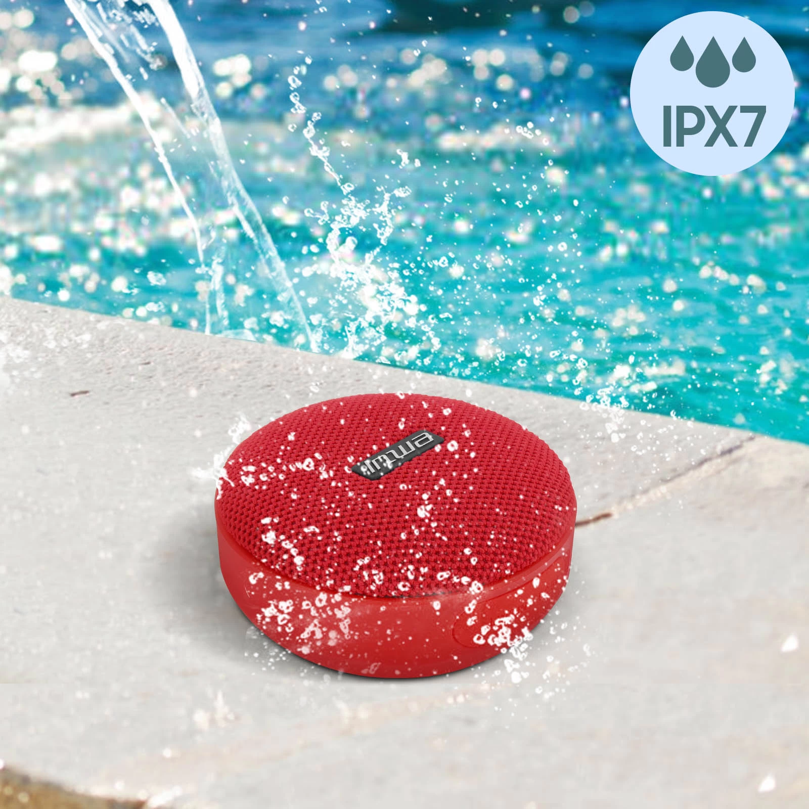 Enceinte Bluetooth Vélo / Haut-parleur Sport Sans-fil Étanche IPX7 - Rouge 7 Enceinte Bluetooth Vélo / Haut-parleur Sport Sans-fil Étanche IPX7 - Rouge – Image 5