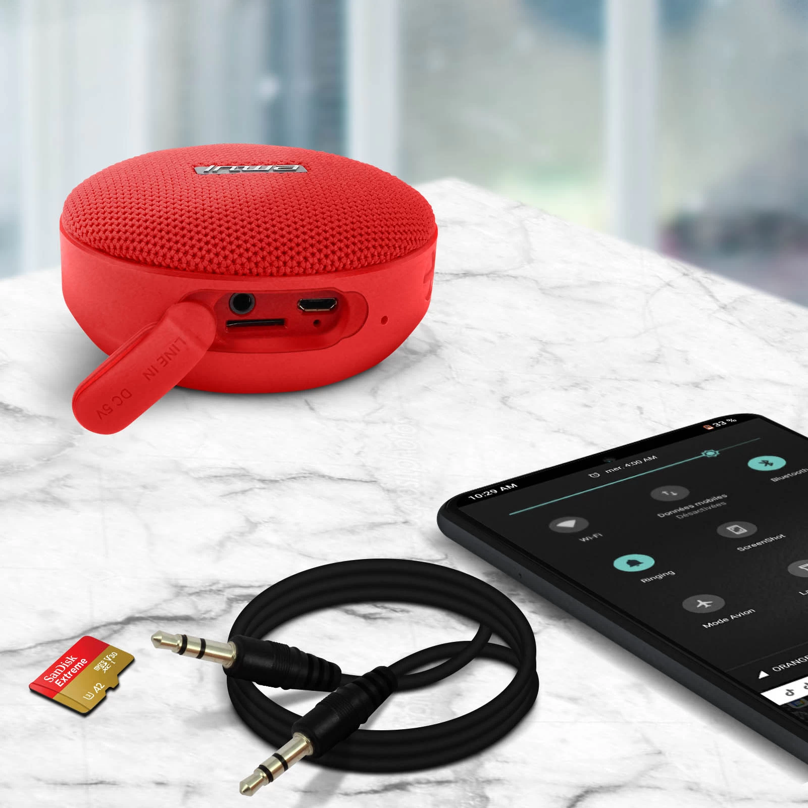 Enceinte Bluetooth Vélo / Haut-parleur Sport Sans-fil Étanche IPX7 - Rouge 9 Enceinte Bluetooth Vélo / Haut-parleur Sport Sans-fil Étanche IPX7 - Rouge – Image 7