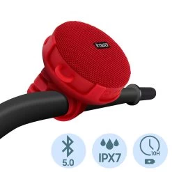 Enceinte Bluetooth Vélo / Haut-parleur Sport Sans-fil Étanche IPX7 - Rouge