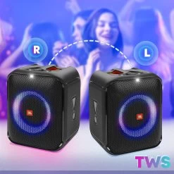 Enceinte Bluetooth JBL PartyBox Encore Essential, Son Cristallin Avec Autonomie 6 Heures, Entrée Micro - Noir -Musique recherchée. spik jbl boxadus 8