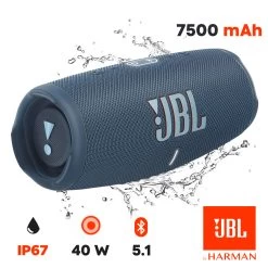Enceinte Bluetooth JBL Charge 5, Étanche IP67 + Powerbank Intégré - Autonomie 20H - Bleu
