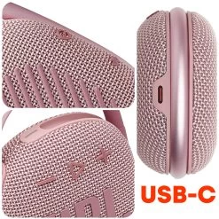 Enceinte Bluetooth JBL Clip 4, Étanche IP67 Et Portable Avec Mousqueton - Autonomie 10H - Rose -Musique recherchée. spik jbl clip4 pk 8