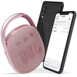Enceinte Bluetooth JBL Clip 4, Étanche IP67 Et Portable Avec Mousqueton - Autonomie 10H - Rose -Musique recherchée. spik jbl clip4 pk 9