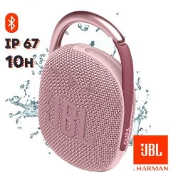 Enceinte Bluetooth JBL Clip 4, Étanche IP67 Et Portable Avec Mousqueton - Autonomie 10H - Rose