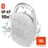 Enceinte Bluetooth JBL Clip 4, Étanche IP67 Et Portable Avec Mousqueton - Autonomie 10H - Blanc -Musique recherchée. spik jbl clip4 wh r