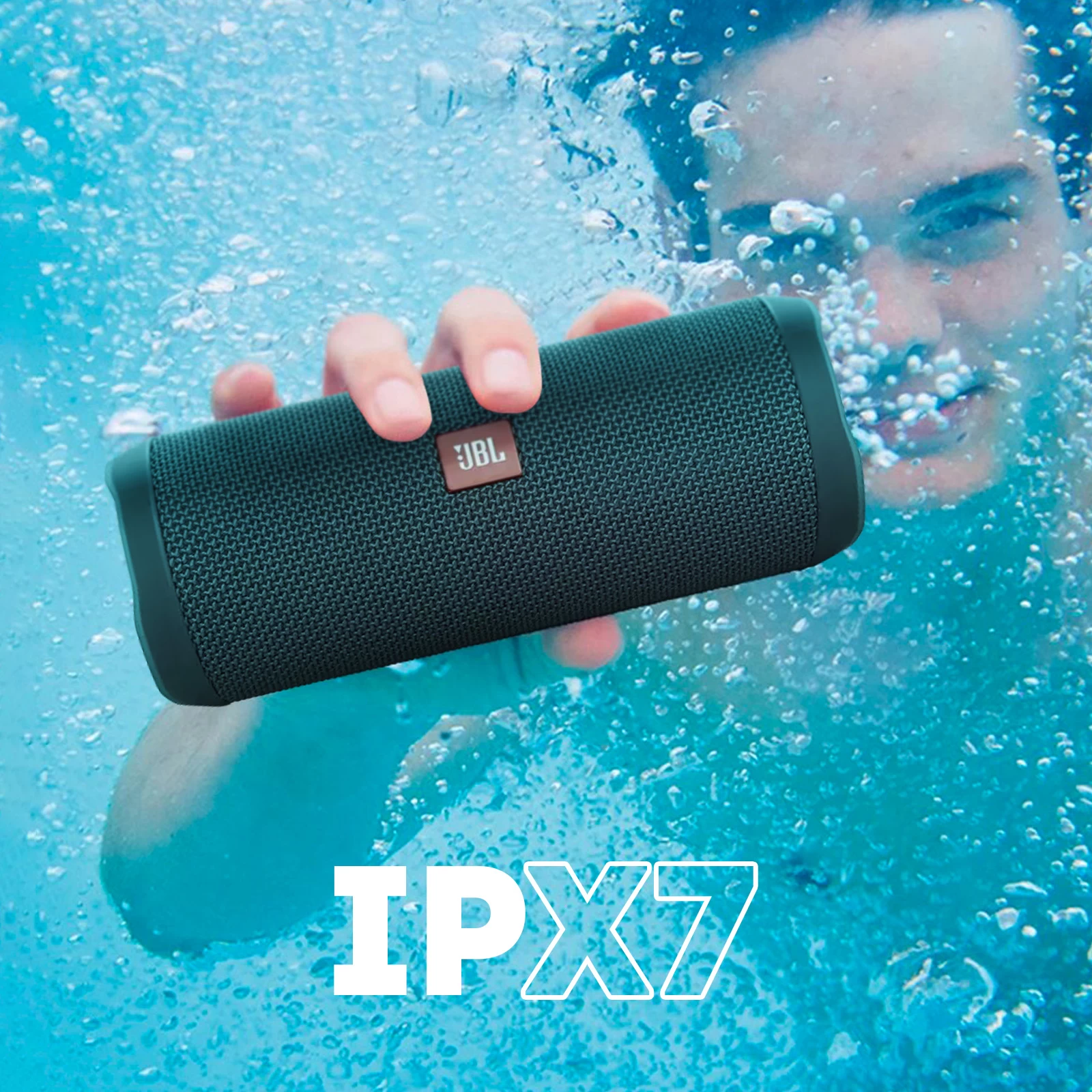 Enceinte Bluetooth JBL Flip Essential 2, Étanche IPX7 Et Autonomie 10H - Bleu 6 Enceinte Bluetooth JBL Flip Essential 2, Étanche IPX7 Et Autonomie 10H - Bleu – Image 4