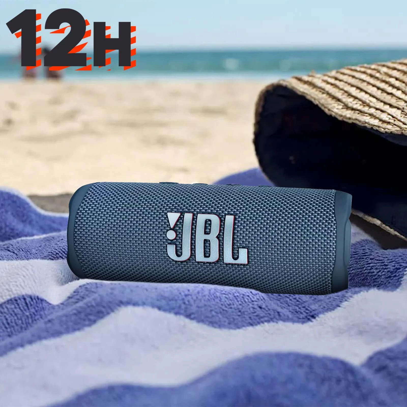 Enceinte Sans-fil JBL Flip 6, Son Harman Ultra-puissant, Étanche IP67 - Autonomie 12H - Bleu 7 Enceinte Sans-fil JBL Flip 6, Son Harman Ultra-puissant, Étanche IP67 - Autonomie 12H - Bleu – Image 5