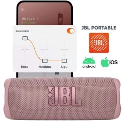 Enceinte Sans-fil JBL Flip 6, Son Harman Ultra-puissant, Étanche IP67 - Autonomie 12H - Rose 17 Enceinte Sans-fil JBL Flip 6, Son Harman Ultra-puissant, Étanche IP67 - Autonomie 12H - Rose -Musique recherchée. spik jbl flip6 pk 6