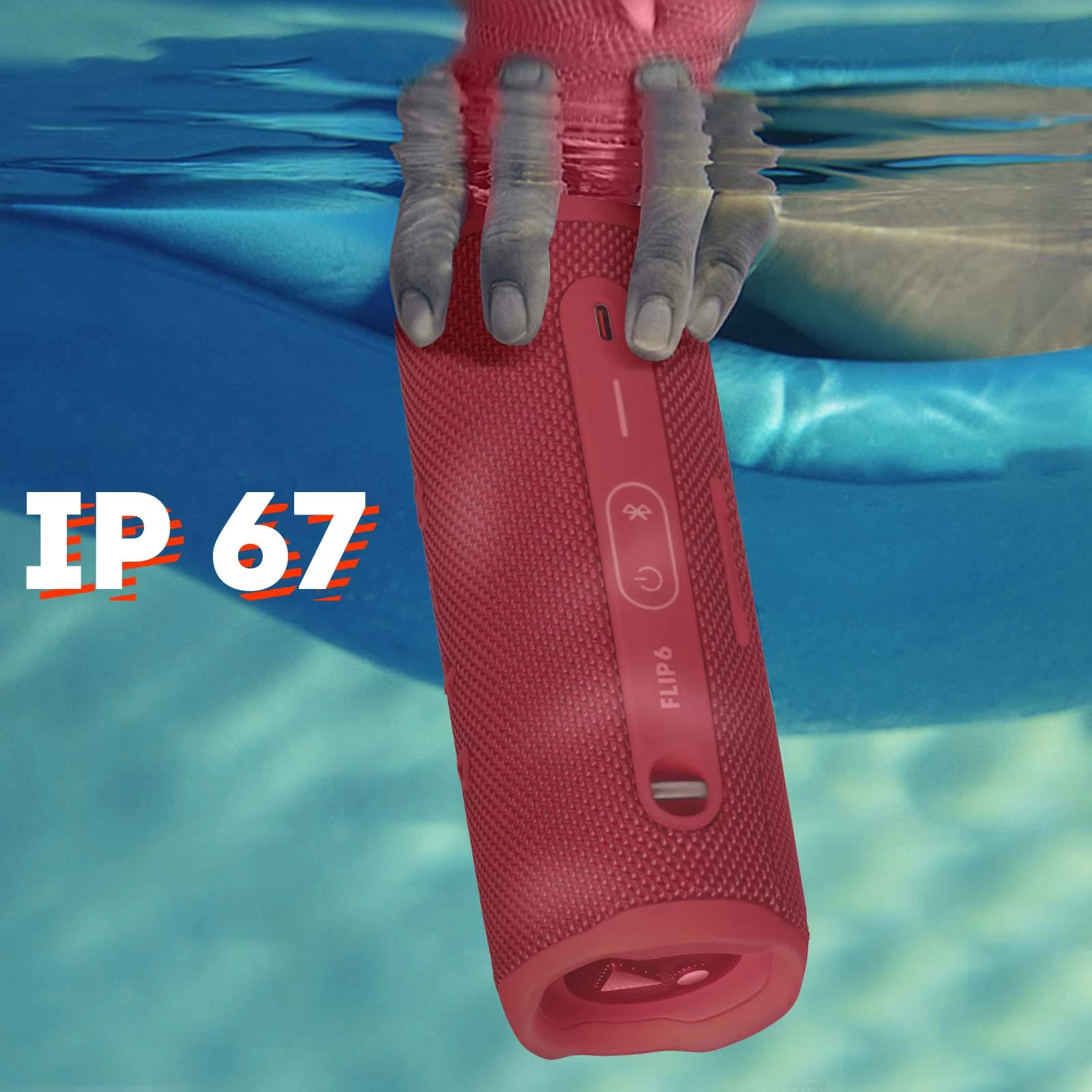 Enceinte Sans-fil JBL Flip 6, Son Harman Ultra-puissant, Étanche IP67 - Autonomie 12H - Rouge 4 Enceinte Sans-fil JBL Flip 6, Son Harman Ultra-puissant, Étanche IP67 - Autonomie 12H - Rouge – Image 2