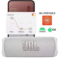 Enceinte Sans-fil JBL Flip 6, Son Harman Ultra-puissant, Étanche IP67 - Autonomie 12H - Blanc 17 Enceinte Sans-fil JBL Flip 6, Son Harman Ultra-puissant, Étanche IP67 - Autonomie 12H - Blanc -Musique recherchée. spik jbl flip6 wh 6