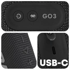 Enceinte Bluetooth JBL Go 3, Étanche IP67 Ultra-compact Avec Son Puissant - Autonomie 5H - Noir 12 Enceinte Bluetooth JBL Go 3, Étanche IP67 Ultra-compact Avec Son Puissant - Autonomie 5H - Noir -Musique recherchée. spik jbl go3 bk 3