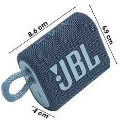 Enceinte Bluetooth JBL Go 3, Étanche IP67 Ultra-compact Avec Son Puissant - Autonomie 5H - Bleu -Musique recherchée. spik jbl go3 bl 8