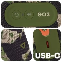 Enceinte Bluetooth JBL Go 3, Étanche IP67 Ultra-compact Avec Son Puissant - Autonomie 5H - Camouflage 12 Enceinte Bluetooth JBL Go 3, Étanche IP67 Ultra-compact Avec Son Puissant - Autonomie 5H - Camouflage -Musique recherchée. spik jbl go3 cm 3