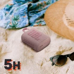 Enceinte Bluetooth JBL Go 3, Étanche IP67 Ultra-compact Avec Son Puissant - Autonomie 5H - Rose -Musique recherchée. spik jbl go3 pk 4
