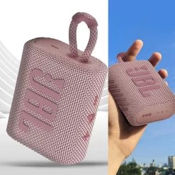 Enceinte Bluetooth JBL Go 3, Étanche IP67 Ultra-compact Avec Son Puissant - Autonomie 5H - Rose -Musique recherchée. spik jbl go3 pk 5