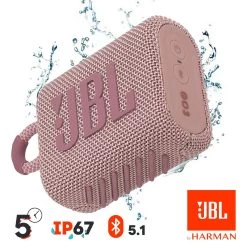 Enceinte Bluetooth JBL Go 3, Étanche IP67 Ultra-compact Avec Son Puissant - Autonomie 5H - Rose