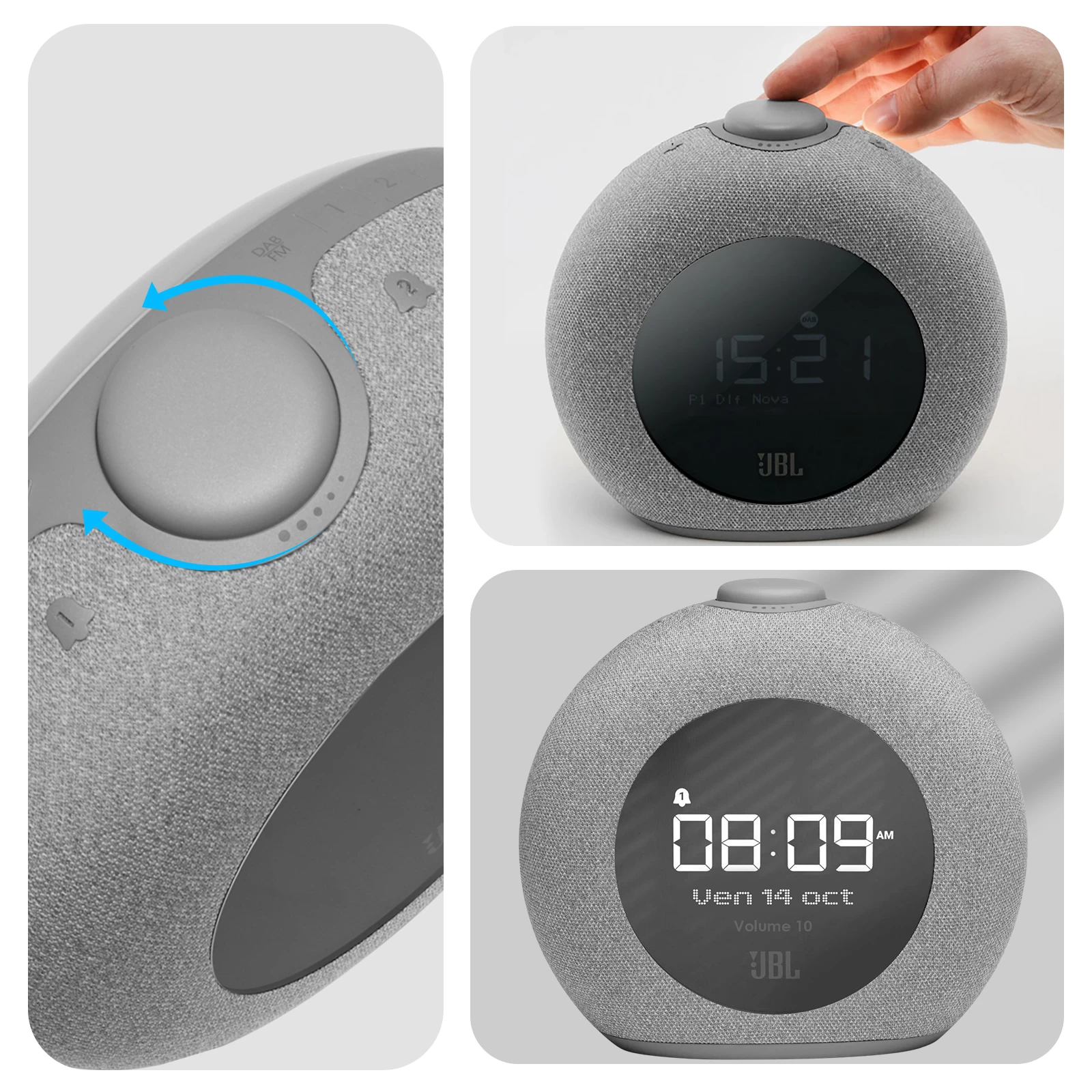 Enceinte JBL Horizon 2 Bluetooth Multifonctions Avec Réveil, Radio Et Powerbank - Gris 8 Enceinte JBL Horizon 2 Bluetooth Multifonctions Avec Réveil, Radio Et Powerbank - Gris – Image 6