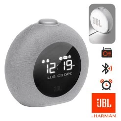 Enceinte JBL Horizon 2 Bluetooth Multifonctions Avec Réveil, Radio Et Powerbank - Gris
