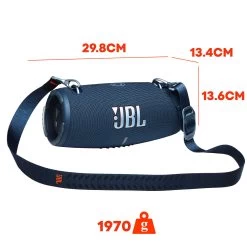 Enceinte Sans Fil JBL Xtreme 3, Basses Profondes Autonomie 15 Heures, Étanche IP67 Avec Sangle - Bleu -Musique recherchée. spik jbl xt3 bl 10