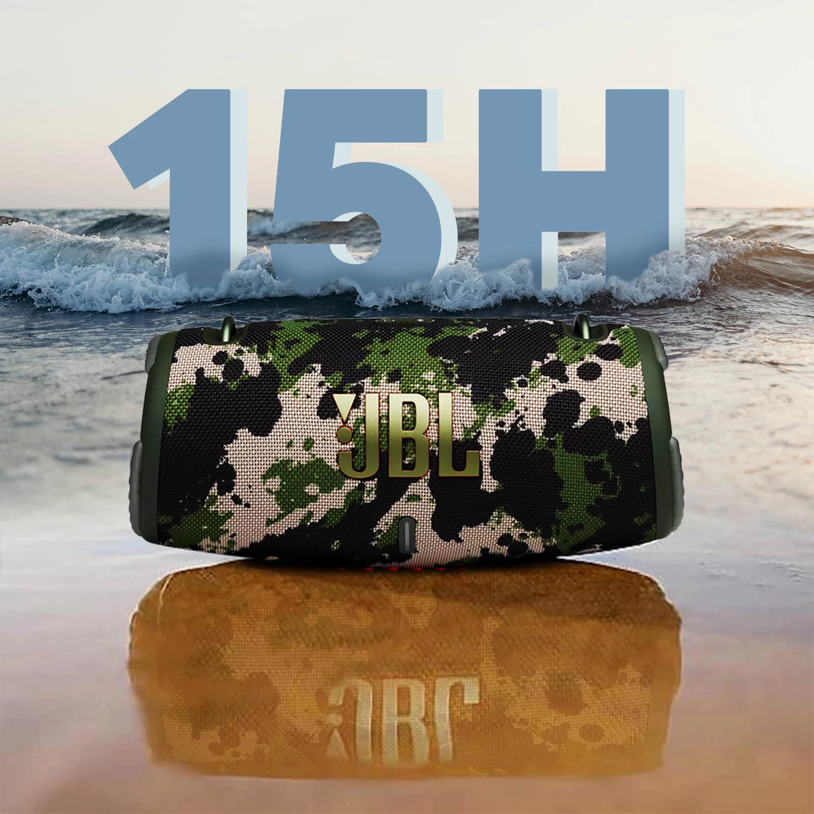 Enceinte Sans Fil JBL Xtreme 3, Basses Profondes Autonomie 15 Heures, Étanche IP67 Avec Sangle - Camouflage 7 Enceinte Sans Fil JBL Xtreme 3, Basses Profondes Autonomie 15 Heures, Étanche IP67 Avec Sangle - Camouflage – Image 5