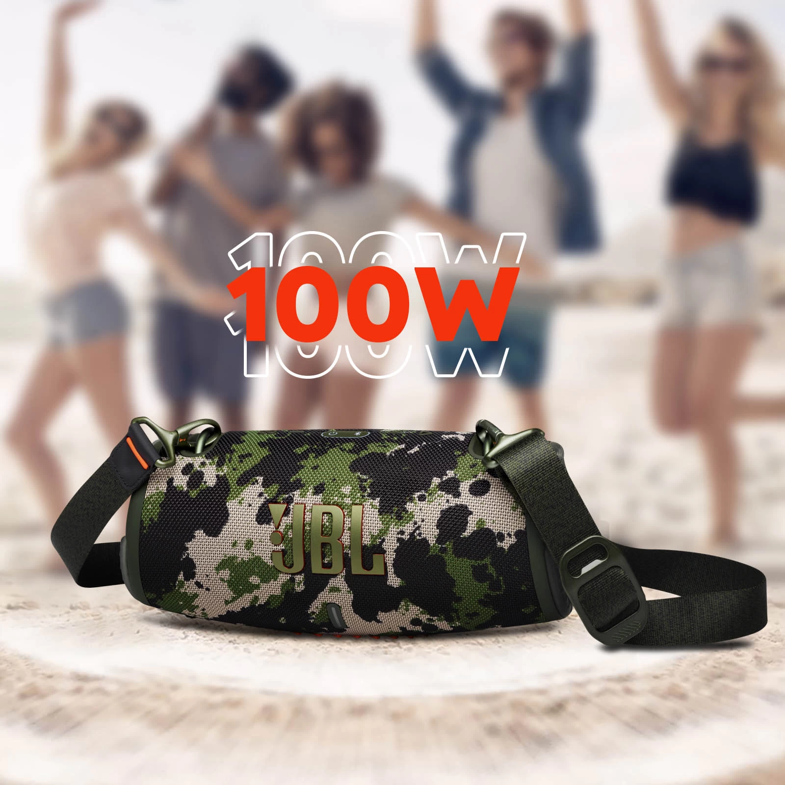 Enceinte Sans Fil JBL Xtreme 3, Basses Profondes Autonomie 15 Heures, Étanche IP67 Avec Sangle - Camouflage 8 Enceinte Sans Fil JBL Xtreme 3, Basses Profondes Autonomie 15 Heures, Étanche IP67 Avec Sangle - Camouflage – Image 6
