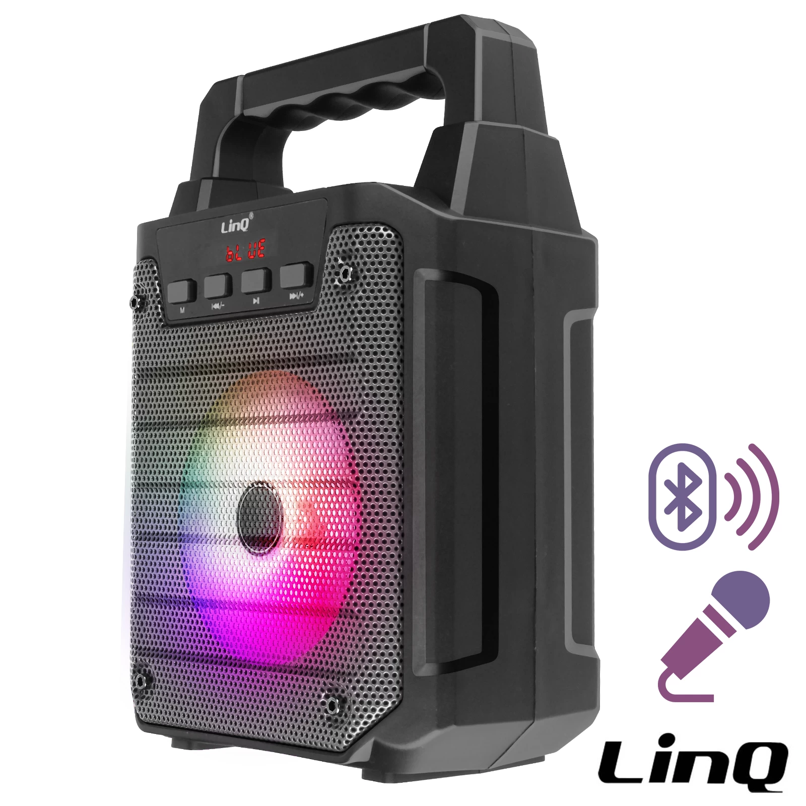 Enceinte Lumineuse Bluetooth, Compatible Micro, LinQ - Gris 3 Enceinte Lumineuse Bluetooth, Compatible Micro, LinQ - Gris