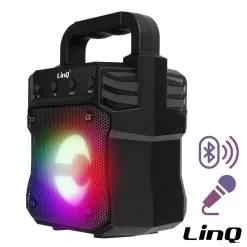 Enceinte Lumineuse Bluetooth, Design Compact Et Portable, LinQ - Noir