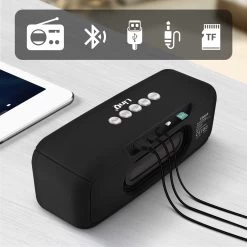 Enceinte Bluetooth Sans-fil, Radio FM à LED, Son Stéréo Puissant 6W LinQ - Noir 13 Enceinte Bluetooth Sans-fil, Radio FM à LED, Son Stéréo Puissant 6W LinQ - Noir -Musique recherchée. spik linq bk kb604 4