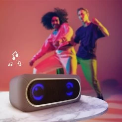 Enceinte Bluetooth Sans-fil, Son De Qualité 3W X 2 / LED RVB, LinQ - Gris 14 Enceinte Bluetooth Sans-fil, Son De Qualité 3W X 2 / LED RVB, LinQ - Gris -Musique recherchée. spik linq gy kb604 5